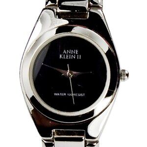 ANNE KLEIN II Ladies Model 10/3095 AL21 Watch Womens 6 3/4" Wrist Round Black...